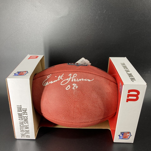 HOF - Chiefs Emmitt Thomas Signed Authentic Football