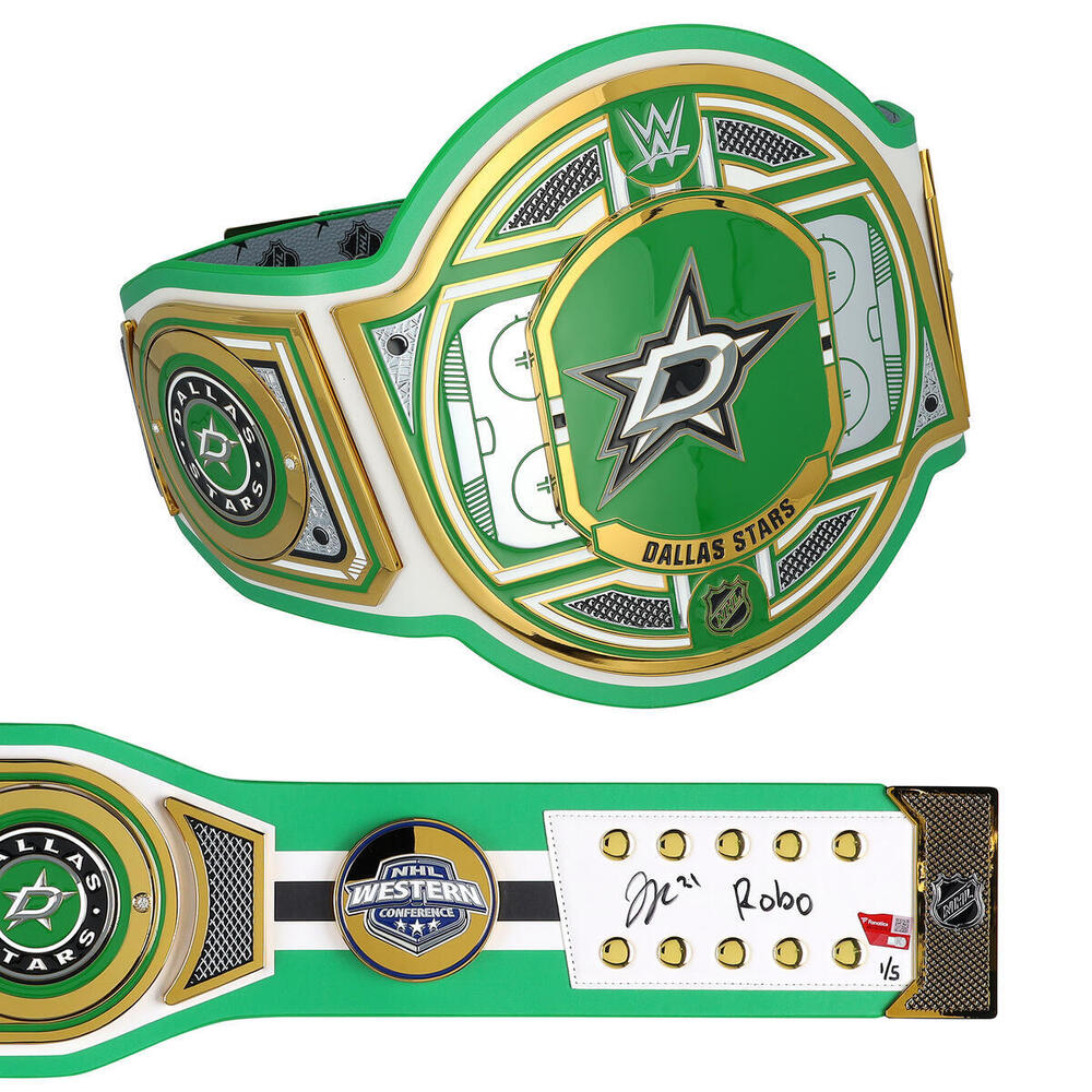 Jason Robertson Dallas Stars Autographed WWE Legacy Title Belt with 