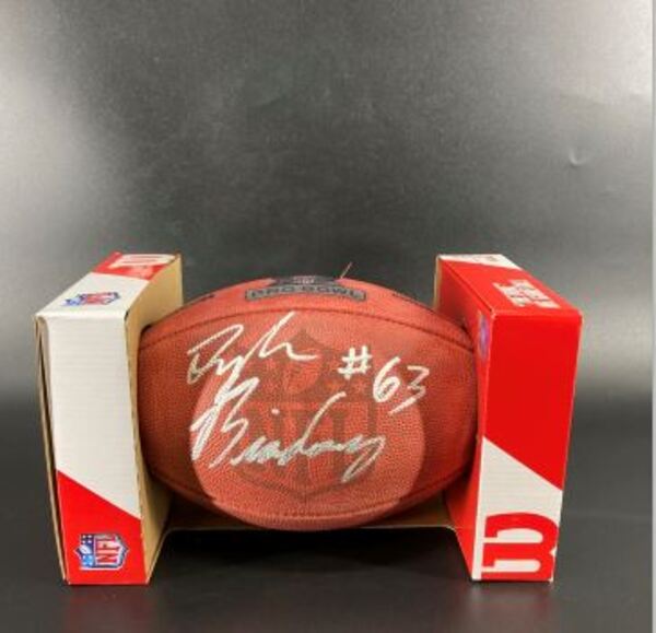 NFL - Cowboys Tyler Biadasz Signed Authentic Football