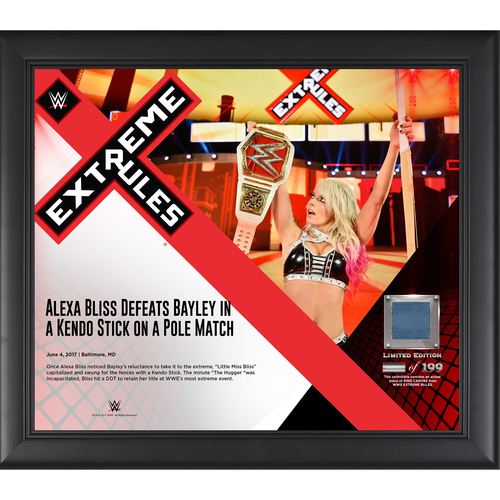 Alexa Bliss Framed 15'' x 17'' 2017 Extreme Rules Collage with a Piece of Event-Used Canvas - #1 of a Limited Edition of 199