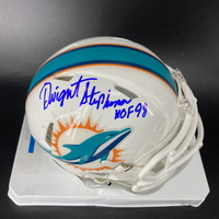 HOF - Dolphins Dwight Stephenson Signed Mini Helmet with HOF 98 Inscription