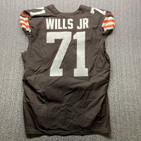 Crucial Catch - Browns Jedrick Wills Signed Game Used Jersey 2024 Season...