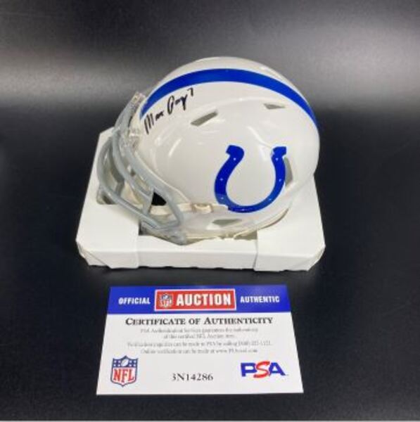 Colts - Matt Gay Signed Mini Helmet