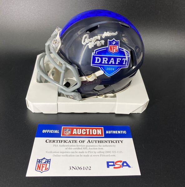 NFL - Eagles  Quinyon Mitchell Signed NFL Draft Mini Helmet