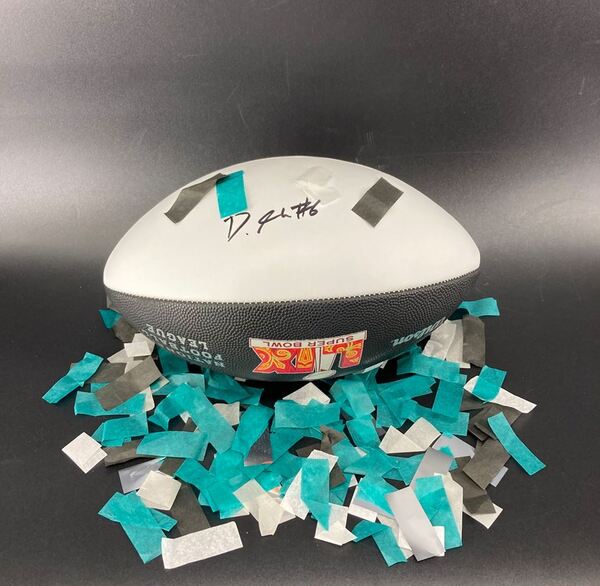 NFL - Eagles DeVonta Smith Signed Commemorative Super Bowl LIX Panel Bal...