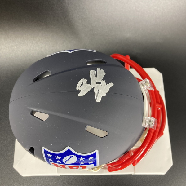 NFL - Seahawks Sundiata Anderson Signed Blue Shield Mini Helmet