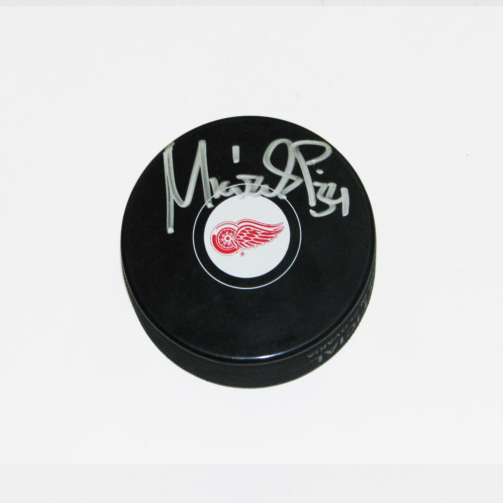 PETR MRAZEK Signed Detroit Red Wings Puck