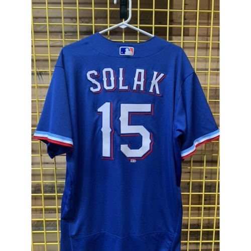 Team-Issued Nick Solak Blue Jersey