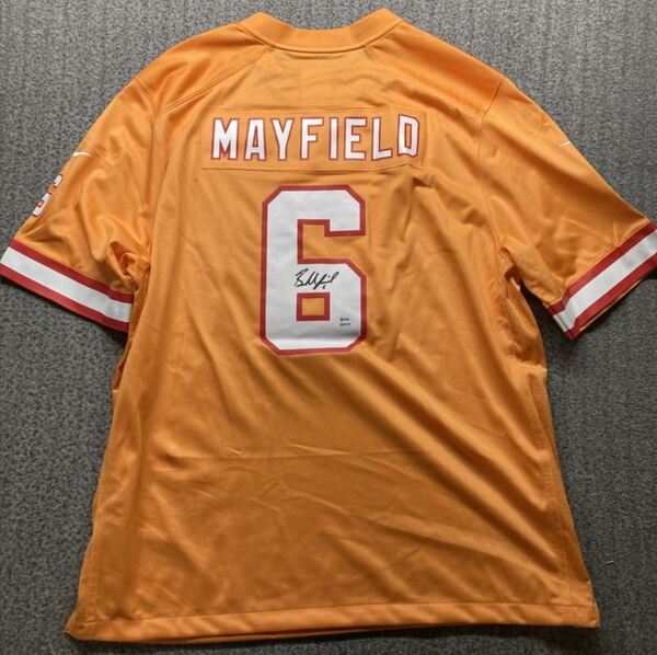 NFL - Buccaneers Baker Mayfield Signed Replica Throwback Jersey