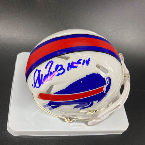 HOF - Bills Andre Reed Signed Mini Helmet