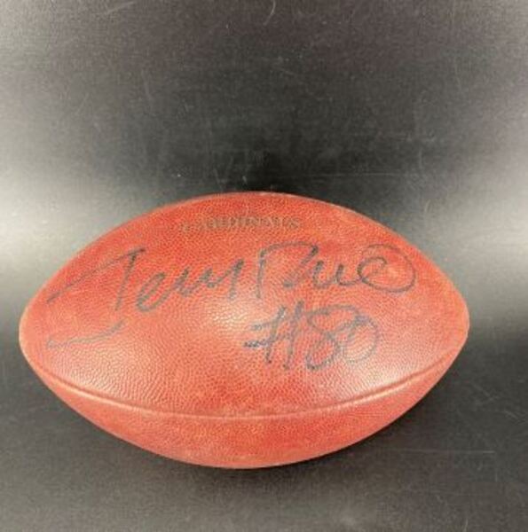 Cardinals - Jerry Rice Signed Authentic Football