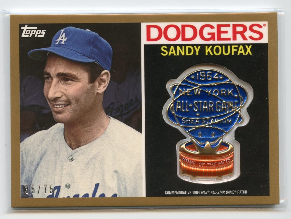 2017 Topps MLB All Star Logo Patch Gold Sandy Koufax 35/75