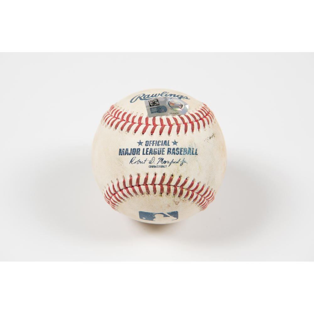 2023 Game Used Baseball Victor Mederos to Evan Longoria (Walk