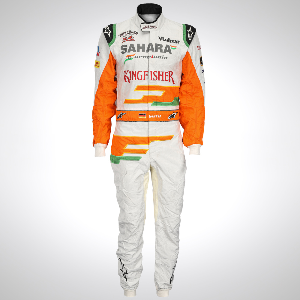 Adrian Sutil 2013 Season Worn Sahara Force India F1 Team Race Suit F1