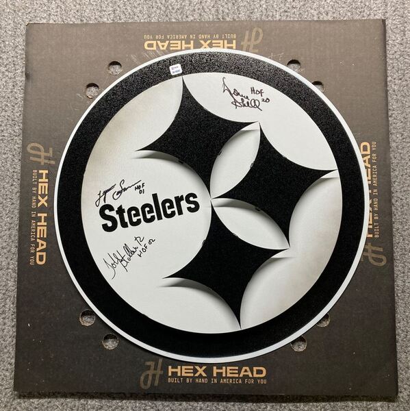 HOF - Steelers Multi Sign 3D Metal Wall Art (20x20) Signed By John Stall...