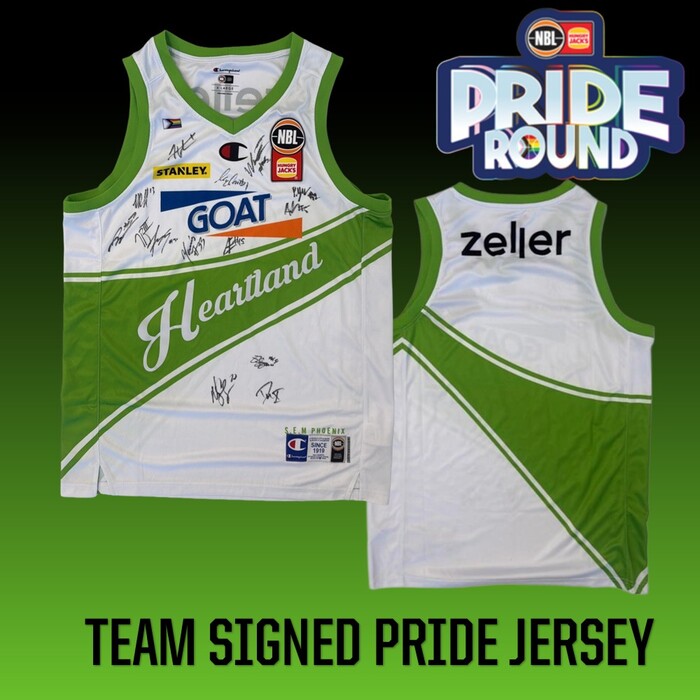 Photo of S.E. Melbourne Phoenix NBL26 Team Signed Pride Jersey - XL