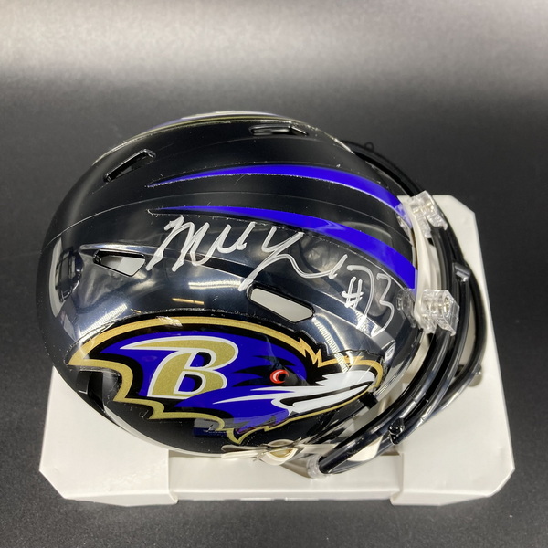 NFL - Ravens Marshall Yanda Signed Mini Helmet