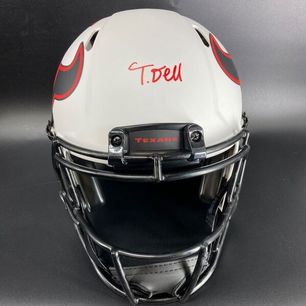 NFL - Texans Tank Dell signed Authentic Lunar Eclipse Speed Helmet