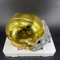 HOF - Notre Dame Bryant Young Signed Mini Helmet with HOF 22 Inscription