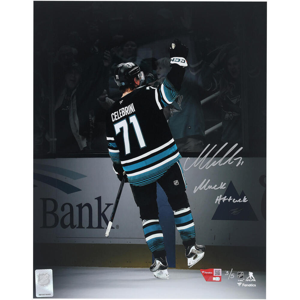 Macklin Celebrini San Jose Sharks Autographed 11