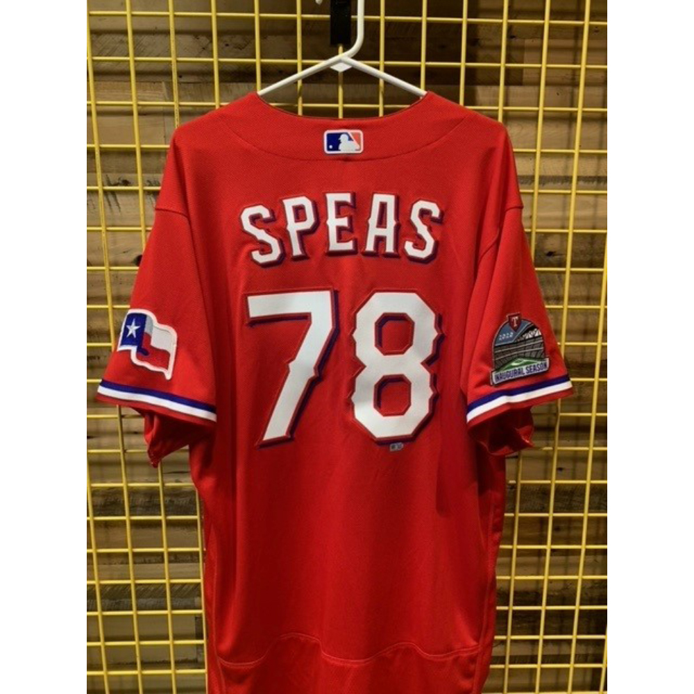 team-issued-alex-speas-red-jersey-texas-rangers-auctions