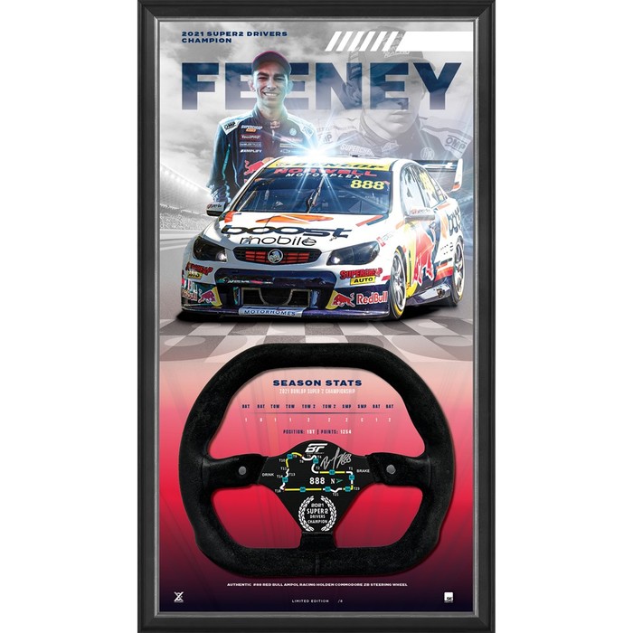 Broc Feeney Signed 2021 Championship Winning Steering Wheel