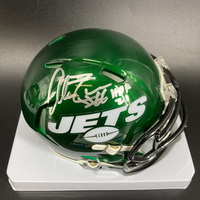 HOF - Jets Alan Faneca Signed Mini Helmet with HOF 21 Inscription
