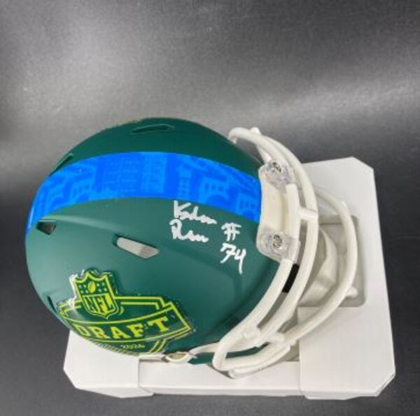 NFL - Dolphins Kadyn Proctor Signed NFL Draft Mini Helmet