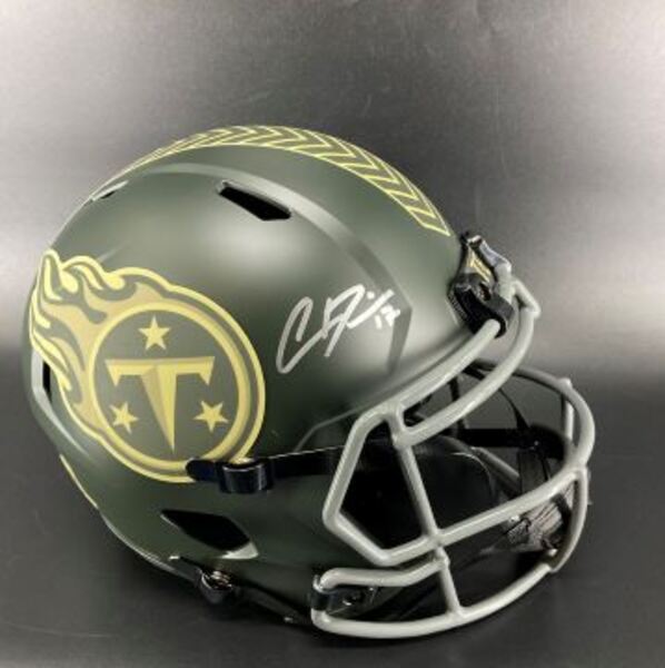 NFL - Titans Chimere Dike Signed STS Replica Speed Helmet