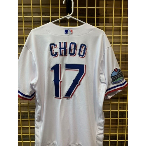 Team-Issued Shin-Soo Choo White Jersey
