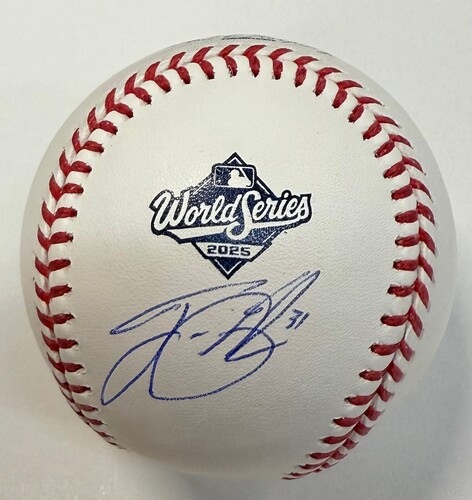 Tyler Glasnow Autographed 2025 World Series Logo Baseball | MLB