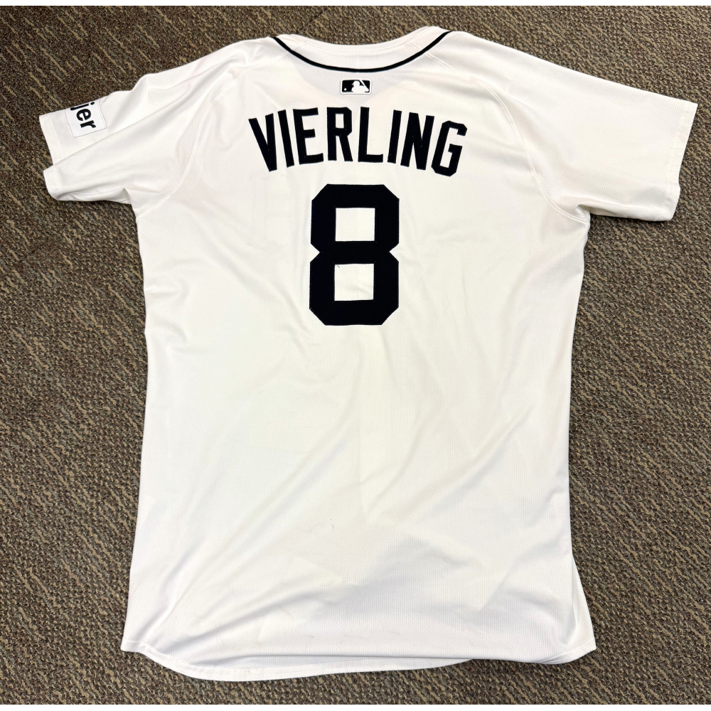 Matt Vierling #8 Detroit Tigers Game-Used Home Jersey (MLB