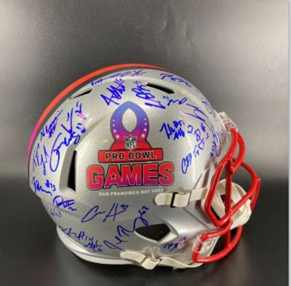 NFL - Multi Signed Pro Bowl Games Replica Speed Helmet Signed by Over 40...