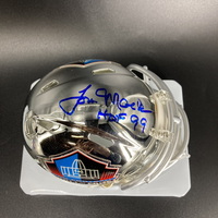 HOF - Rams Tom Mack Signed Chrome HOF Mini Helmet