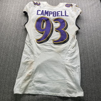 Crucial Catch - Ravens Calais Campbell Game Worn Jersey (10/3/21) Size 4...