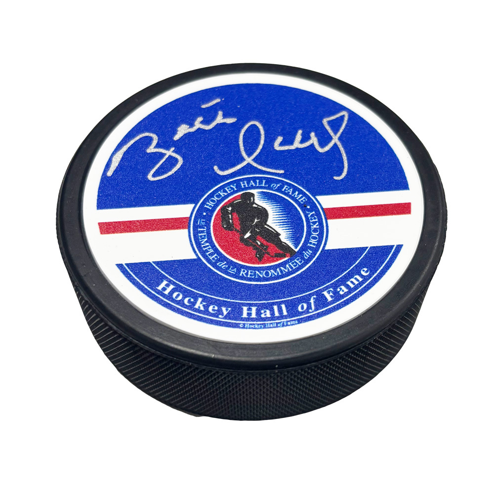 BRETT HULL Signed Hockey Hall of Fame Puck