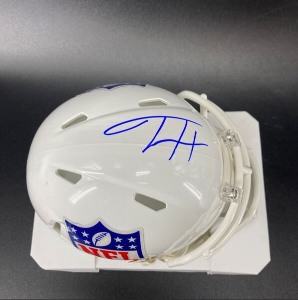 NFL - Cowboys Jalen Tolbert Signed NFL Shield Mini Helmet