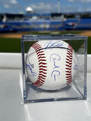 Hickory Crawdads Team Autographed Baseball
