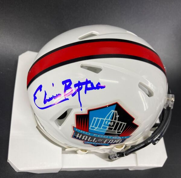 HOF - Oilers Elvin Bethea Signed HOF Mini Helmet
