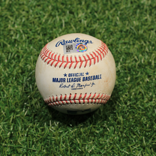 Game-Used Baseball: Maikel Franco 645th Career Hit, 381st Career RBI (9/26/20 DET @ KC)