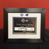 Panthers Tetairoa McMillan signed Draft Card - First Autographed item as...