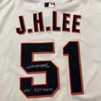 2025 Game-Used & Autographed & Inscribed Home Cream Jersey - #51