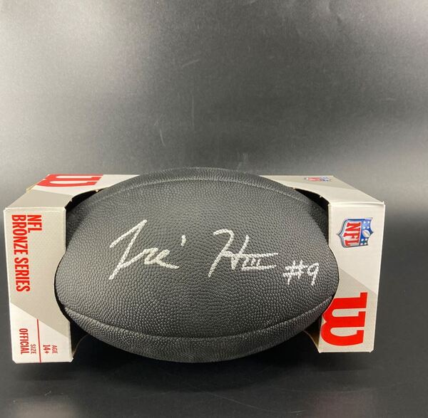 NFL - Chargers Tre Harris Signed Black Composite Silver Series Football