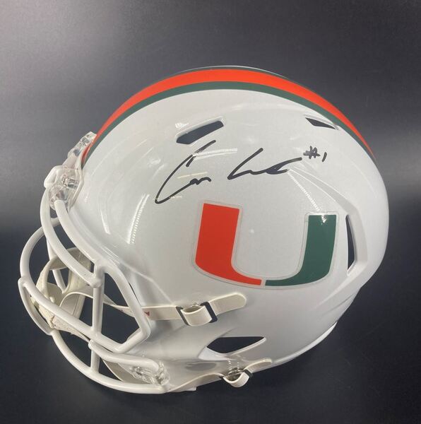 NFL - Miami Cam Ward Signed Replica Speed Helmet