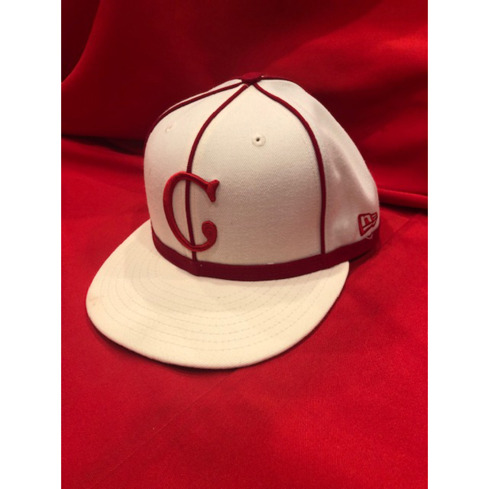 Rolando Valles 1902 Throwback Cap Game Used Sf Cin On May 4 2019 Mlb Auctions