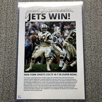 NFL - Jets Joe Namath Signed Super Bowl III - JETS WIN! - Poster (12x18)