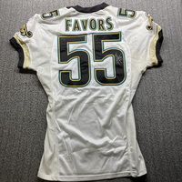 Jaguars - Greg Favors Signed Game Issued Jersey Size 48