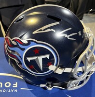 Cam Ward signed Titans Helmet - First NFL Auction official signed Titans...
