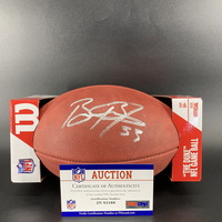 NFL - Giants Brian Burns Signed Authentic Football