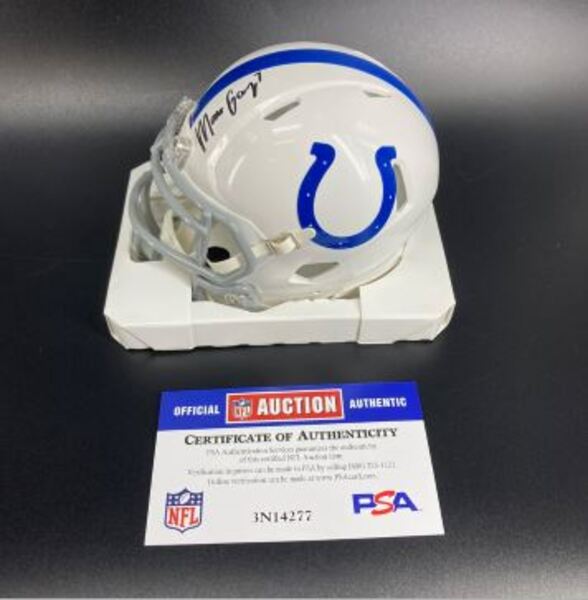 Colts - Matt Gay Signed Mini Helmet